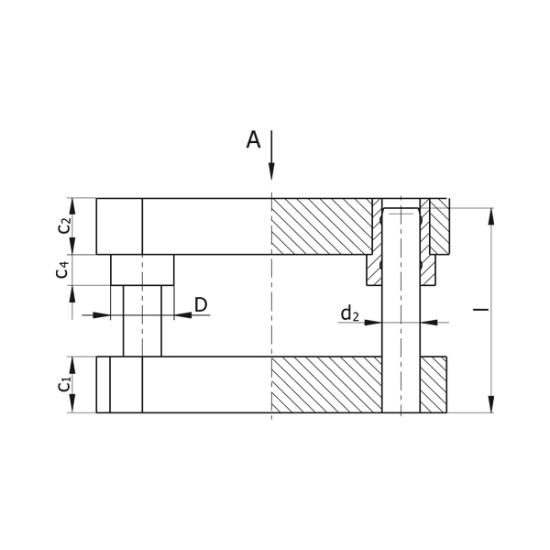 تصویر كفشک فولادی سطح كار مستطیل | HR | Rectangular All-Steel Die Set