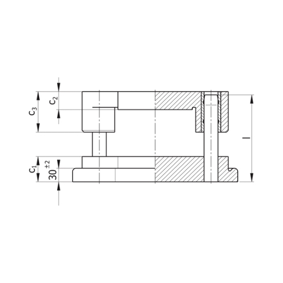 تصویر كفشک چدنی سطح كار مستطیل | CM | Rectangular Die Set