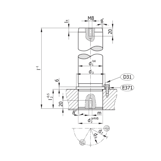 تصویر میله راهنما | D028 | Guide Pillar
