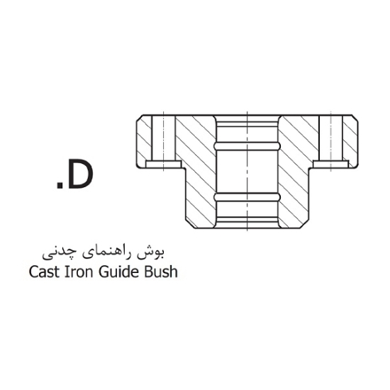 تصویر پایه بوش راهنما  | D130 | Guide Bush Flange