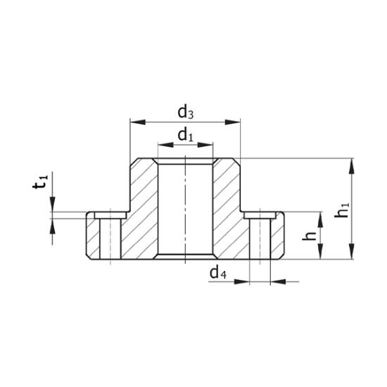 تصویر پایه میله راهنما | D131 | Guide Pillar Flange