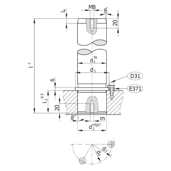 تصویر میله راهنما پله دار | D029