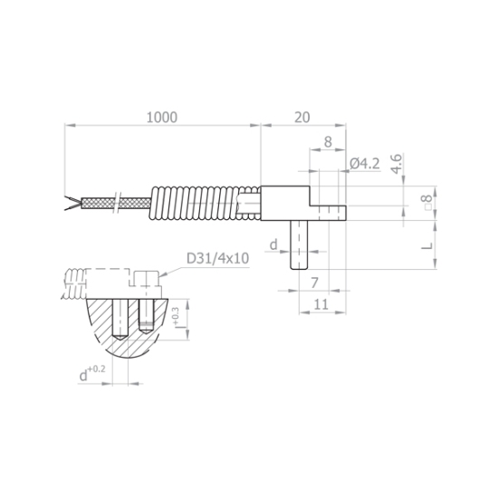 تصویر ترموکوپل | T524 | Thermocouple