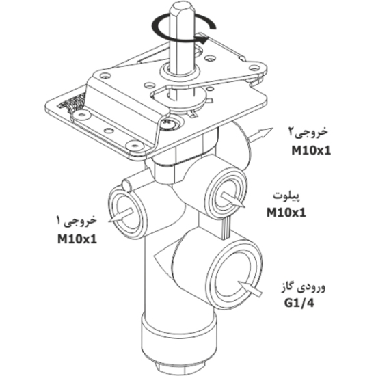 شیر کنترل گاز مدل SET105/N
